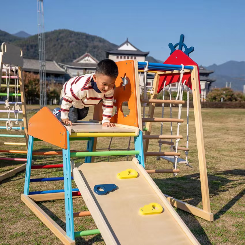 Большой деревянный игровой ком – обзор и цена Kids Outdoor Climbing Frame