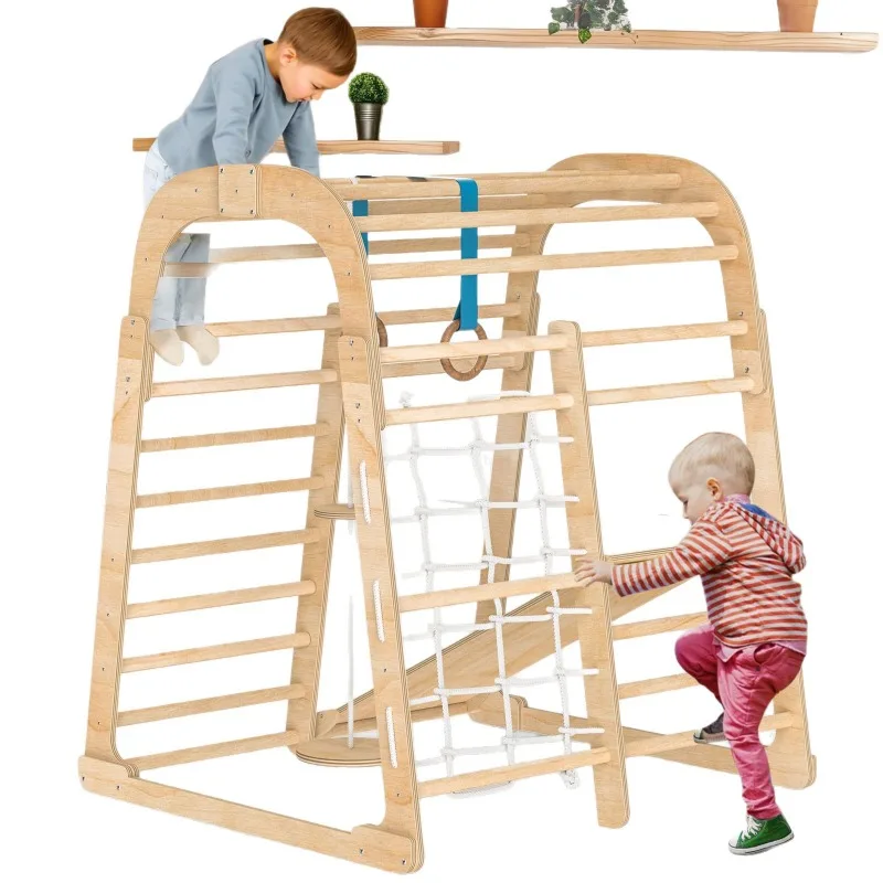 Детская горка из массива дерев – обзор и цена Kids Outdoor Climbing Frame